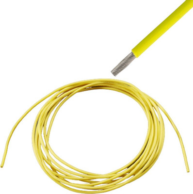 DRUMSTONE PVC Aluminium Heavy Quality 1 sq/mm Yellow 75 m Wire(Yellow)