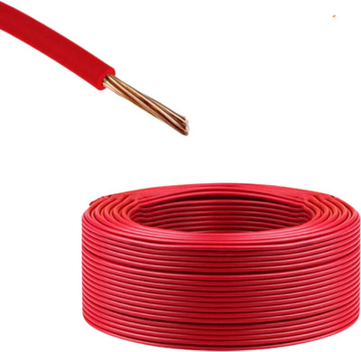 Elevea PVC 0.75 sq/mm Red 75 m Wire(Red)
