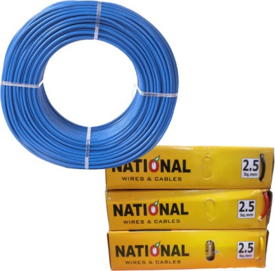 ELSON Heat Resistant Fire Proof CCA Copper (2.5mm wire)FR 2.5 sq/mm Blue 91 m Wire(Blue)