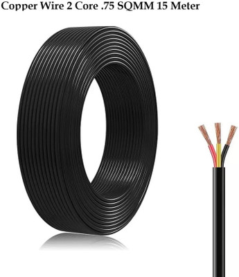 JELECTRICALS PVC 0.75 sq/mm Black 15 m Wire(Black)