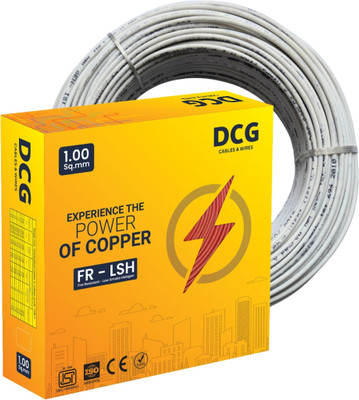 DCG CABLES & WIRES LIMITED FR-LSH PVC 1 sq/mm White 90 m Wire(YELLOW)