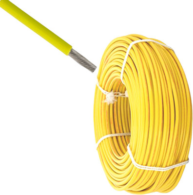 Rhobos PVC 10 sq/mm Yellow 10 m Wire(MULTICOLOR)