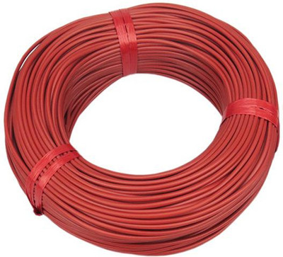 Rhobos PVC 4 sq/mm Red 50 ft. Wire(MULTICOLOR)