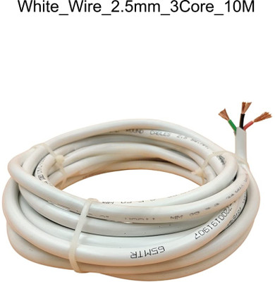 JELECTRICALS PVC 2.5 sq/mm White 10 m Wire(White)