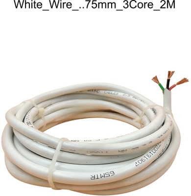 Electro Factory PVC 0.75 sq/mm White 2 m Wire(White)