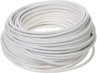 JELECTRICALS PVC 0.5 sq/mm White 15 m Wire(White)