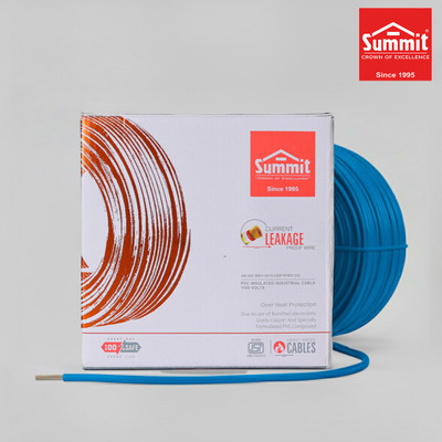 SUMMIT FR PVC 4 sq/mm Blue 90 m Wire(Blue)