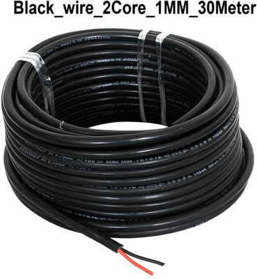 JELECTRICALS PVC 1 sq/mm Black 30 ft. Wire(Black)