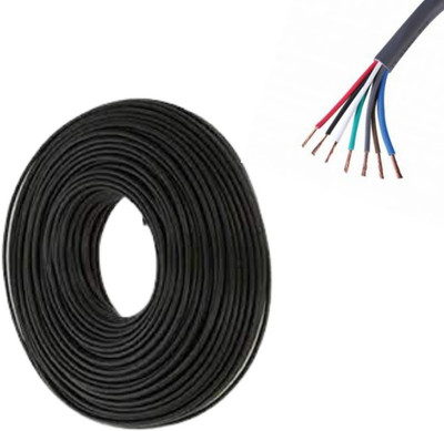 Elevea 0.5MM(16/20) 7CORE 0.5 sq/mm Black 90 m Wire(Black)