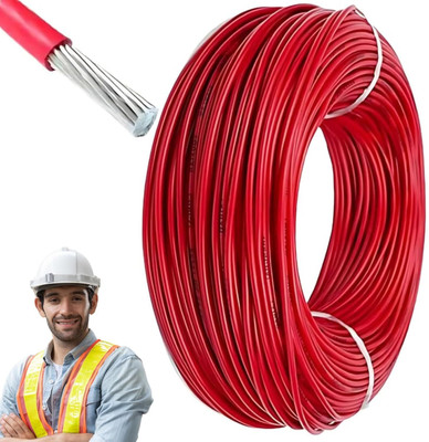 DRUMSTONE Aluminium Wire 2.5 sq/mm Red 25 m Wire(Red)