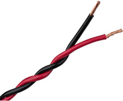 kathiriyas TRICOM-red black twisted wire 1 sq/mm Red 50 m Wire(RED AND BLACK)