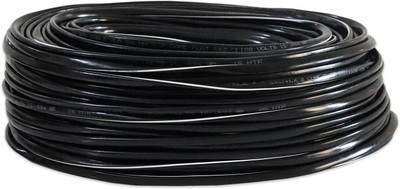 Smuf 2 Core Flexible PVC Aluminium 4.0 MM Heavy Load Capacity 1 sq/mm Black 90 m Wire(Black)