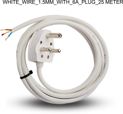Electro Factory PVC 1.5 sq/mm White 25 m Wire(White)