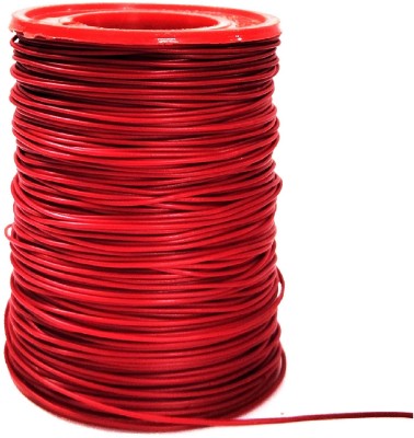 Steko (90-Meter) 7-Threads 42-Guage / 0.0025 AWG PVC Coated Red Jumper Wire 0.01 sq/mm Red 90 m Wire(RED)