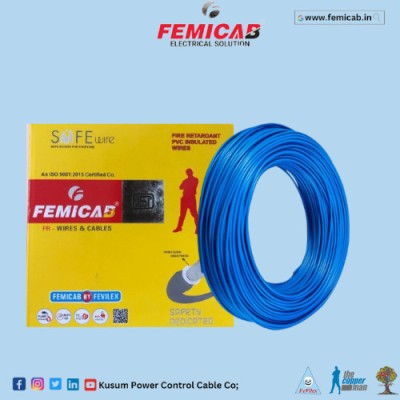 FEMICAB FIRE RETARDANT PVC INSULATED 0.75 sq/mm Blue 90 m Wire(YOLLOW)