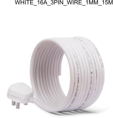 JELECTRICALS PVC 1 sq/mm White 15 m Wire(White)