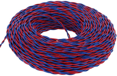 Lipzie Upgrade Your Electrical System with Our 0.5mm Insulated Aluminium Wire 0.5 sq/mm Blue, Red 5 m Wire(Multicolor)