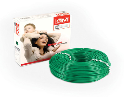 GM FR PVC 6 sq/mm Green 90 m Wire(Green)