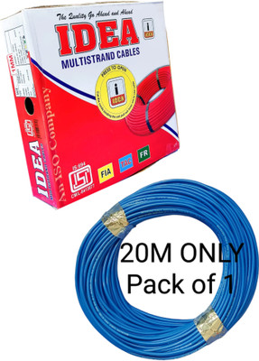 Idea 1mm Copper 1 sq/mm Blue 20 m Wire(Blue)