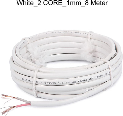 JELECTRICALS PVC 1 sq/mm White 8 m Wire(White)