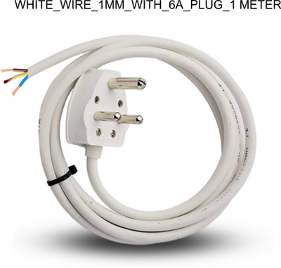 JELECTRICALS PVC 1 sq/mm White 1 m Wire(White)