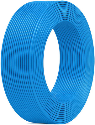 VrindaCab 1.5 sqmm CCA Copper Multi Strand FR PVC Lite Electric Wire Gauge 10 No. 1.5 sq/mm Blue 91 m Wire(Blue)