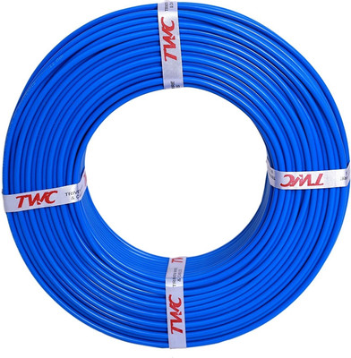 TWC Active Single Core 1.5 sqmm Blue 90 meter Electrical Wire - FR PVC 1.5 sq/mm Blue 90 m Wire(Blue)