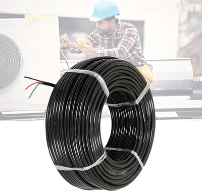 DRUMSTONE Copper 1.5 sq/mm Black 50 m Wire(Black)