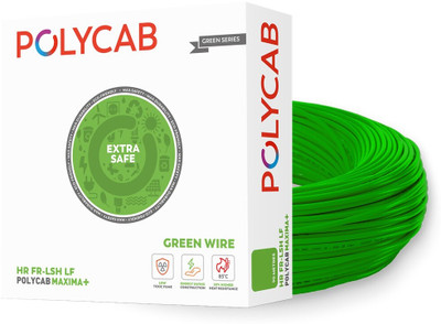 Polycab Maxima Plus 0.75 sq/mm Green 90 m Wire(Green)