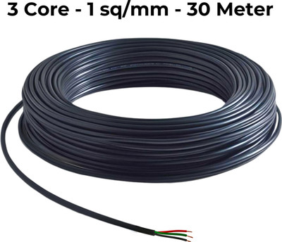 Aster Lite PVC 1 sq/mm Black 30 m Wire(Black)