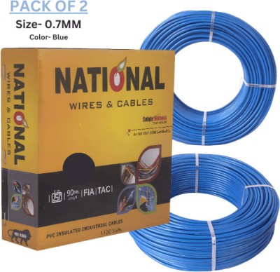 ELSON Fire Retardant (FR) Heat Resistant CCA Copper( 0.75 mm wire) (PACK OF 2) 0.75 sq/mm Blue 91 m Wire(Blue)