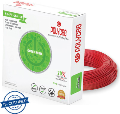 Polycab PVC 1.5 sq/mm Red 90 m Wire(Red)