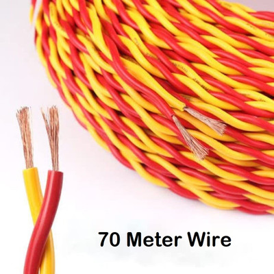 Electro Factory PVC 0.2 sq/mm Multicolor 70 m Wire(Multicolor)