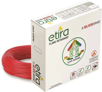 Polycab Etira 1 sq/mm Red 90 m Wire(Red)