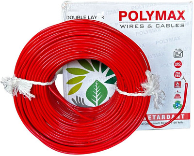 Polymax PVC Single Core 1 sq/mm Red 90 m Wire(Red)