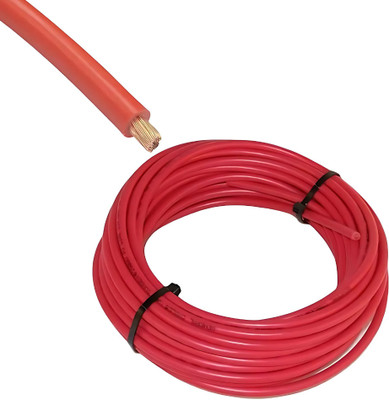 DRUMSTONE PVC 10 sq/mm Red 5 m Wire(Red)