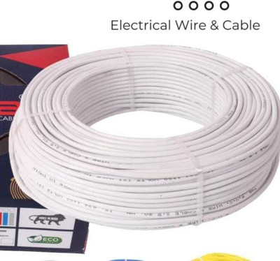 KK Galaxy Copper wire (90 mtr) 2.5 sq/mm White 90 m Wire(White)