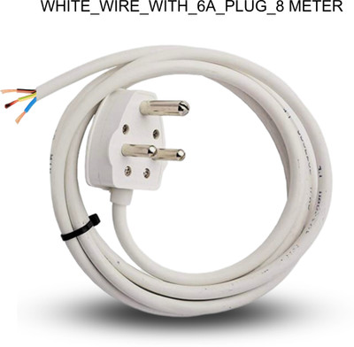 JELECTRICALS PVC 0.5 sq/mm White 8 m Wire(White)