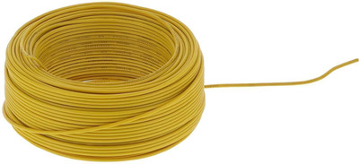 GrahLogy 1.5mm copper wire Unheated, 90 Meter PVC Insulated, Single Core Flexible 1.5 sq/mm Yellow 90 m Wire(Yellow)