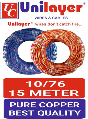 unilayer flexible wire 0.75 sq/mm Red 15 m Wire(RED BLACK)