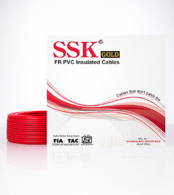SSK FR PVC 1 sq/mm Red 90 m Wire(Red)