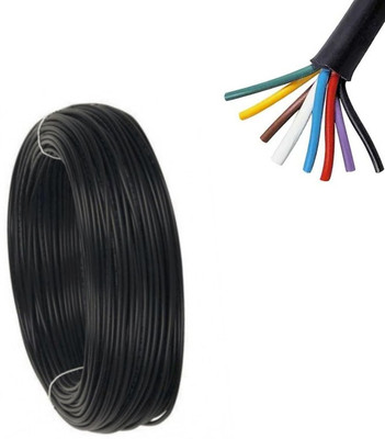 TechKing 0.5MM(16/20) 8CORE 0.5 sq/mm Black 90 m Wire(Black)