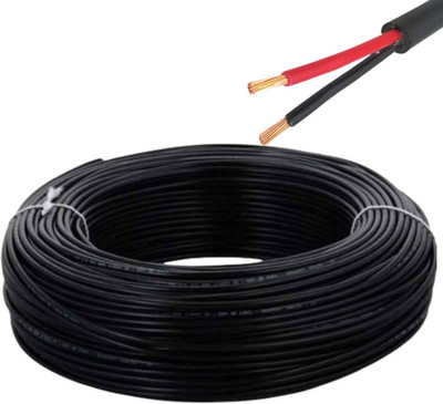 TechKing 0.50MM(16/20MM) 2Core 0.5 sq/mm Black 90 m Wire(Black)