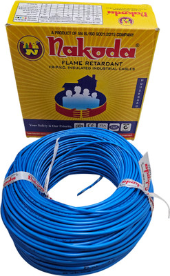 NAKODA FR PVC 1 sq/mm Blue 90 m Wire(Blue)