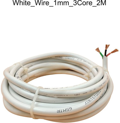 Electro Factory PVC 1 sq/mm White 2 m Wire(White)