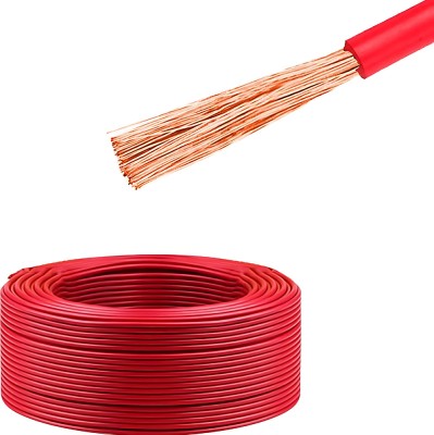 Elevea PVC 10 sq/mm Red 25 m Wire(Red)