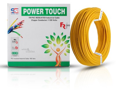 SUPER GEC Power Touch Electric Wires and Cable | FR PVC Insulated | CCR Copper 2.5 sq/mm Yellow 73 m Wire(Yellow)