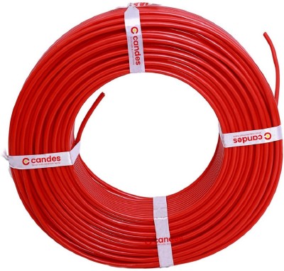 Candes FR PVC 1 sq/mm Red 10 m Wire(Red)