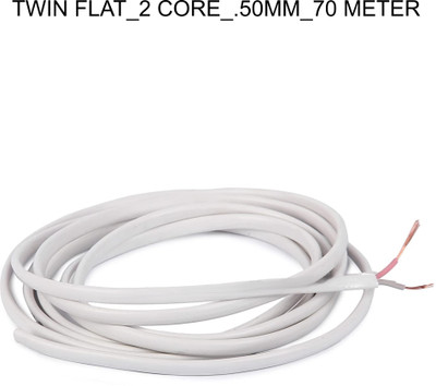 Electro Factory PVC 0.5 sq/mm White 70 m Wire(White)