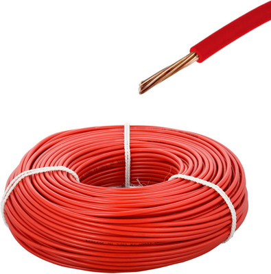 Elevea PVC 1 sq/mm Red 75 m Wire(Red)